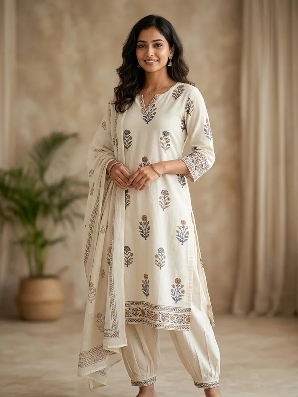 Pure Cotton Daily Wear Suit Set