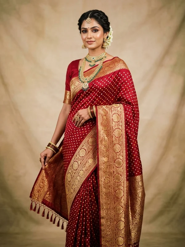 Traditional Bandhani Georgette Saree